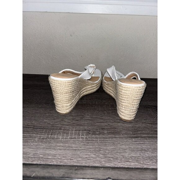 Jack Rogers White Rowan Boho Slip On Platform Espadrille Wedge Sandals Size 10 M - Picture 6 of 8